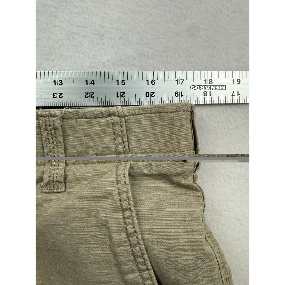 Lee Extreme Motion Cargo Shorts Mens 34 Beige Ripstop Stretch
